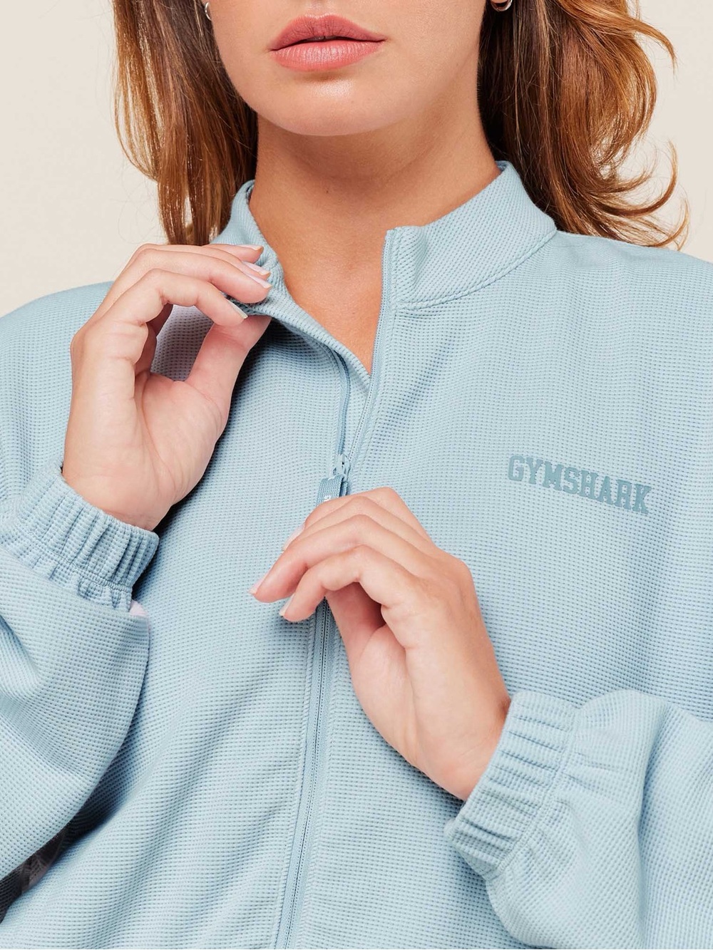NWOT Gymshark Waffle Midi Zip Up Jacket